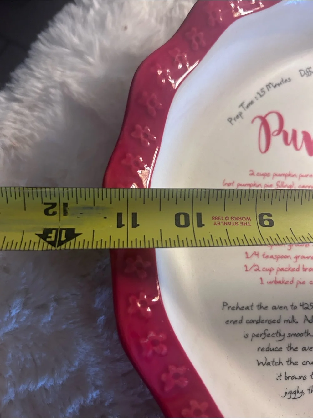 50%offw❤️ Rare Pioneer Woman Dazzling Dahlias 11.5-Inch Pumpkin Recipe Pie Plate